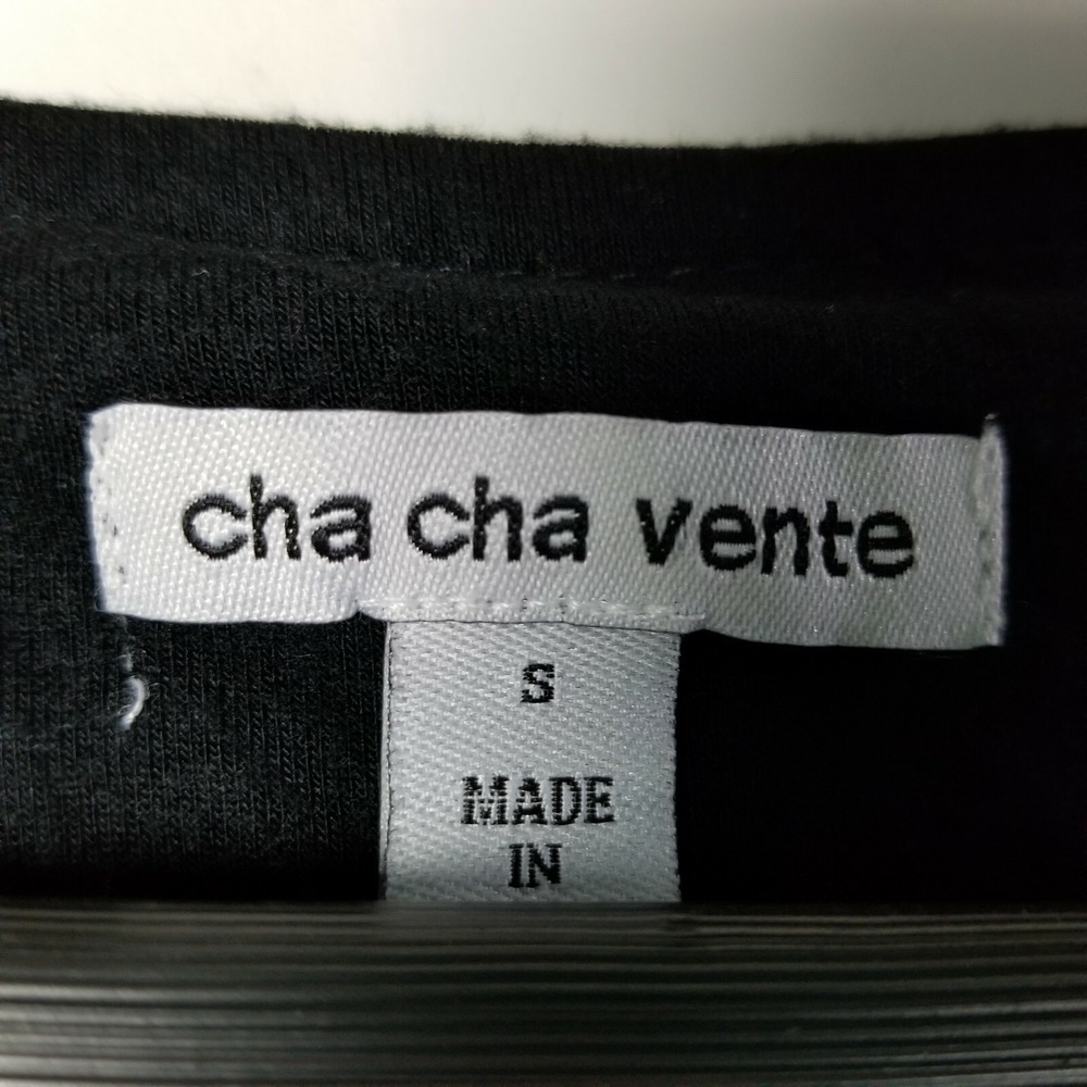 Cha Cha‎ Venti Womens Tunic Size S Black Stretchy Floral Mandolin Print Blouse - Picture 4 of 6